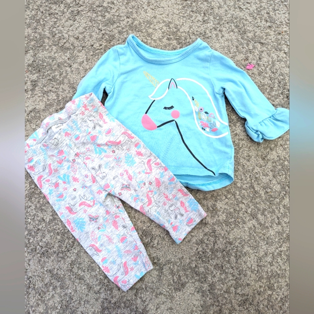 2pc Pekkle Unicorn outfit